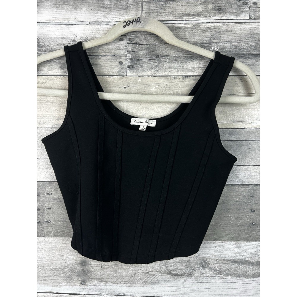 Hunter & Brown Sleeveless Cropped Blouse Small